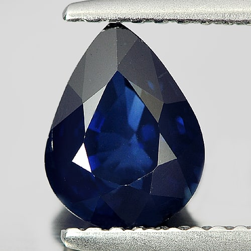 Certified Natural Blue Sapphire 1.43 Ct. VVS Pear Shape 7.93 x 6.05 Mm. Gemstone From Madagascar (1 of 3)