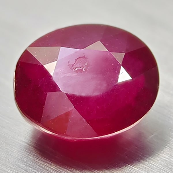 Natural Red Ruby 4.54 Ct. Oval Shape 9.8 x 8.1 Mm. Gemstone From Madagascar (1 of 3)