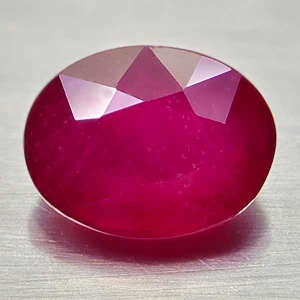 Natural Red Ruby 4.27 Ct. Oval Shape 10.2 x 7.9 Mm. Gemstone From Madagascar (1 of 3)
