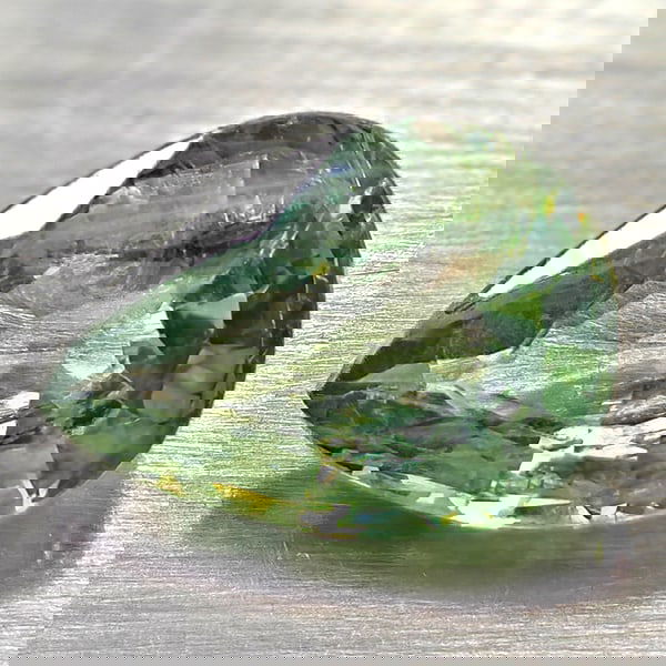 Natural Bluish Green Sapphire 0.58 Ct. Pear Shape 6.5 x 4.5 Mm. Gemstone From Thailand (1 of 3)