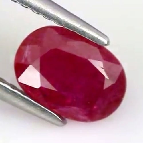 Natural Purplish Pink Ruby 1.10 Ct. Oval Shape 8 x 5.6 Mm. Gemstone From Tanzania (1 of 3)