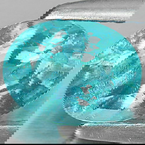 Natural Gemstone Paraiba Color Apatite 1.00 Ct. Oval 7.1 x 5.4 Mm. Tanzania (1 of 3)