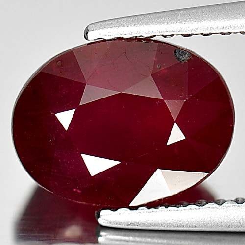Natural Purplish Red Ruby 4.37 Ct. Oval Shape 10 x 7.5 Mm. Gemstone From Madagascar (1 of 3)