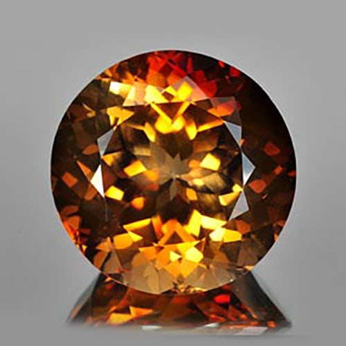 Certified Natural Imperial Topaz 48.88 Ct. Clean Round Shape 22.09 Mm. Gemstone From Brazil (1 of 3)