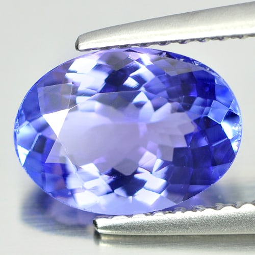 Natural Violetish Blue Tanzanite 2.13 Ct. Clean Oval Shape 9.8 x 7.1Mm. Gemstone From Tanzania: Product ID: 807008952 Product Name: Natural Tanzanite Weight: 2.13 CT. Size: 9.8 x 7.1 x 4.1 MM. Shape: Oval Color: Violetish Blue Clarity:IF Luster: Very Good Gems Origin: Tanzania Treatment: Heated 