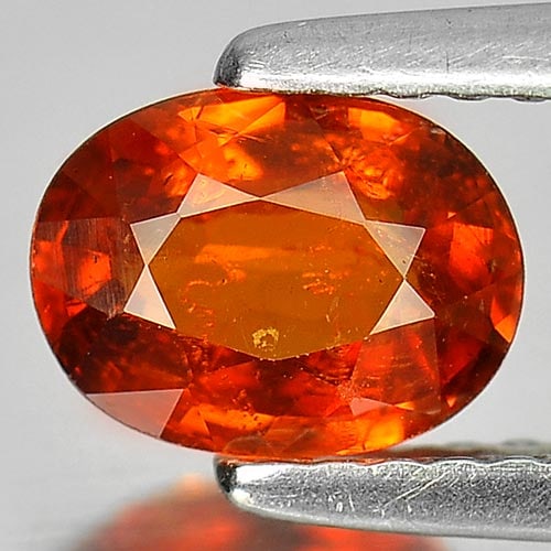 Natural Orange Spessartine Garnet 1.12 Ct. Oval Shape 7 x 5 .2 Mm. Gemstone From Nigeria: Product ID: 802926380 Product Name: Natural Spessartine Weight: 1.12 CT. Size: 7 x 5.2 x 3 MM. Shape: Oval Color: Orange Clarity:SI Luster: Good Gems Origin: Nigeria Treatment: Unheated Crystal Struct