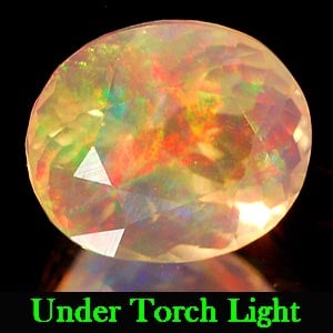 Natural Multi Color Opal 1.02 Ct. Oval Shape 7.5 x 6.3 Mm. Unheated Gemstone: Product ID: 818709008 Product Name: Natural Opal Weight: 1.02 CT. Size: 7.5 x 6.3 x 5.5 MM. Shape: Oval Color: Multi Color Clarity:Semi - Transparent Luster: Good Gems Origin: Ethiopia Treatment: Unhe
