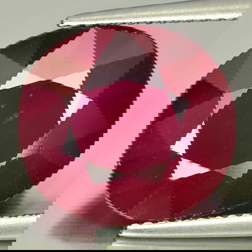 Natural Pigeon Blood Red Ruby 10.12 Ct. Cushion Shape 13.4 x 12.3 Mm. Gemstone From Madagascar (1 of 3)