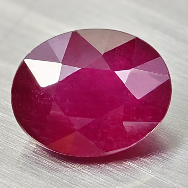 Natural Red Ruby 4.39 Ct. Oval Shape 10.5 x 8.3 Mm. Gemstone From Madagascar (1 of 3)