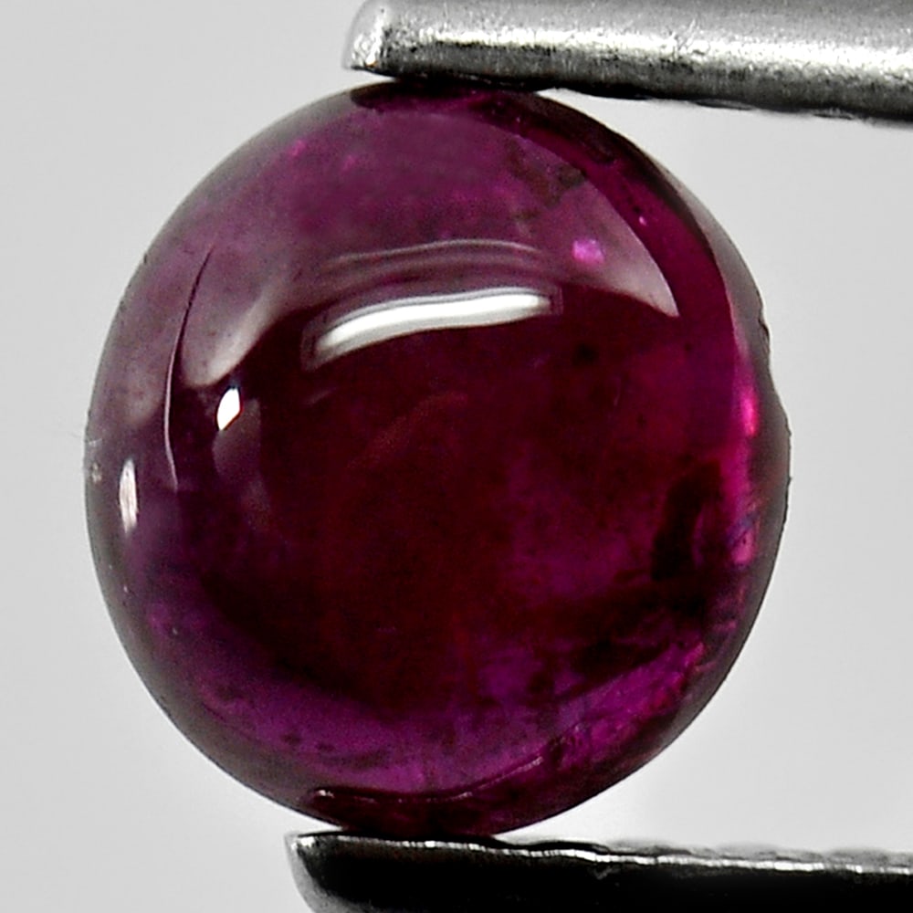 Natural Purplish Red Ruby 0.90 Ct. Oval Cabochon Shape 5.9 x 5.5 Mm. Gemstone From Burma (1 of 3)