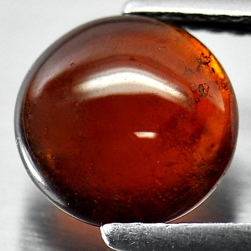 Natural Reddish Orange Hessonite Garnet 2.35 Ct. Round Cabochon Shape 8.2 Mm. Gemstone From Nigeria (1 of 3)