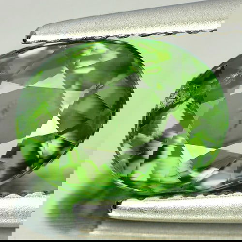 Natural Green Apatite 1.67 Ct. Oval Shape 8.2 x 6.1 Mm. Gemstone From Tanzania (1 of 3)