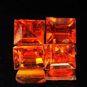Natural Reddish Orange Spessartine Garnet 2.14 Ct. 4 Pcs. Baguette Shape 4.4 x 3.8 Mm. Gemstone From: Product ID: 802924769 Product Name: Natural Spessartine Weight: 2.14 CT. Size: 4.4 x 3.8 x 3.9 MM. Shape: Baguette Color: Reddish Orange Clarity:VVS Luster: Good Gems Origin: Nigeria Treatment: Unheat