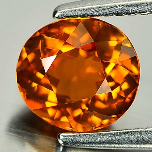 Natural Orange Tourmaline 0.97 Ct. Oval Shape 6.3 x 5.8 Mm. Gemstone Nigeria (1 of 3)