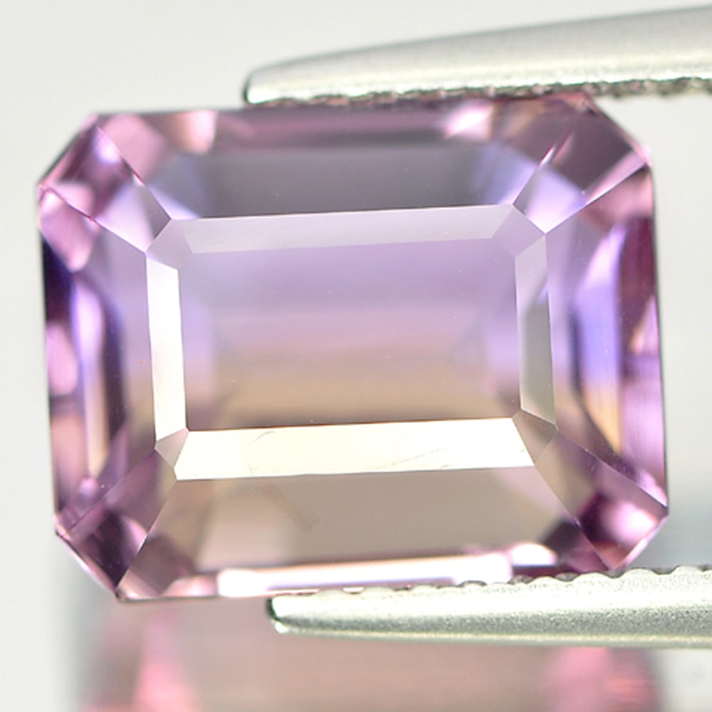 Natural Bi Color Ametrine 5.65 Ct. VVS Octagon Shape 11 x 8.8 Mm. Unheated Gemstone From Bolivia (1 of 3)