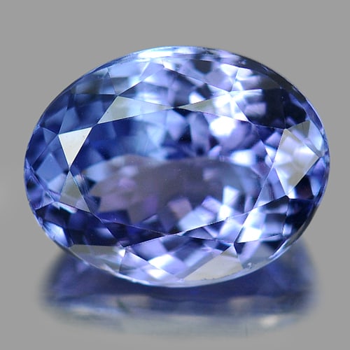 Natural Violetish Blue Tanzanite 2.07 Ct. Clean Oval Shape 8.6 x 6.8 Mm. Gemstone From Tanzania (1 of 3)