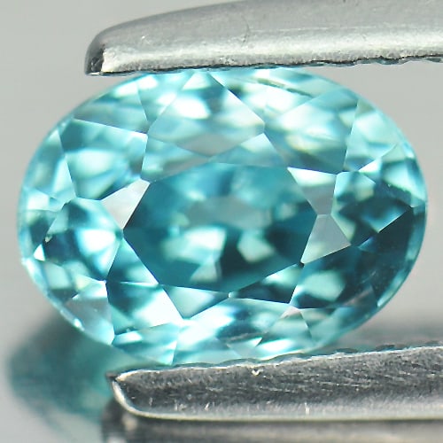 Natural Blue Zircon 1.50 Ct. Clean Oval Shape 7 x 5.2 Mm. Gemstone From Cambodia: Product ID: 807710987 Product Name: Natural Zircon Weight: 1.50 CT. Size: 7 x 5.2 x 4.3 MM. Shape: Oval Color: Blue Clarity:IF Luster: Good Gems Origin: Cambodia Treatment: Heated Crystal Structure: T
