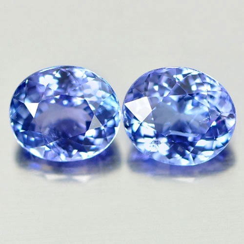 Natural Violetish Blue Tanzanite 1.54 Ct. 2 Pcs. Oval Shape 5.8 x 5.1 Mm. Gemstone From Tanzania: Product ID: 807005570 Product Name: Natural Tanzanite Weight: 1.54 CT. Size: 5.8 x 5.1 x 3.7 MM. Shape: Oval Color: Violetish Blue Clarity:VSI Luster: Very Good Gems Origin: Tanzania Treatment: Heated