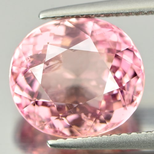 Certified Natural Pink Tourmaline 6.00 Ct. Oval Shape 11.58 x 10.41 Mm. Unheated Gemstone From (1 of 3)