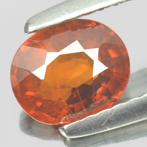 Natural Orange Spessartine Garnet 1.10 Ct. Oval Shape 6.5 x 5.4 Mm. Gemstone From Nigeria (1 of 3)
