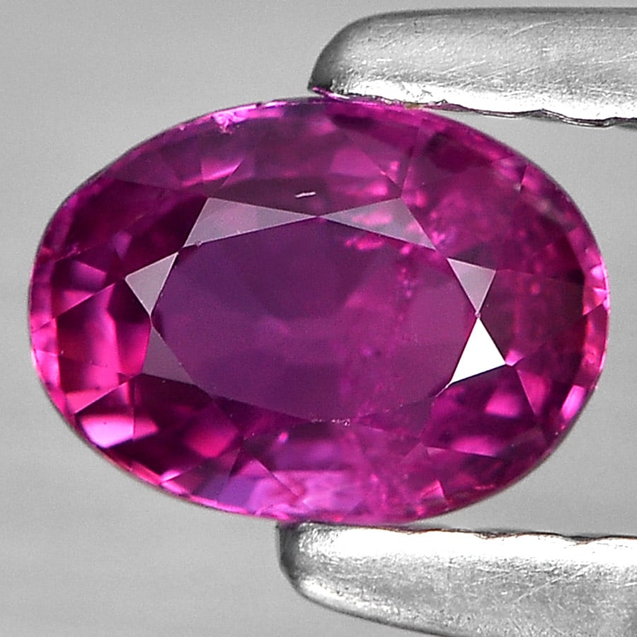 Unheated Purplish Pink Natural Ruby 0.57 Ct. Oval Shape 5.5 x 4.5 Mm Winza Gemstone From Tanzania (1 of 3)