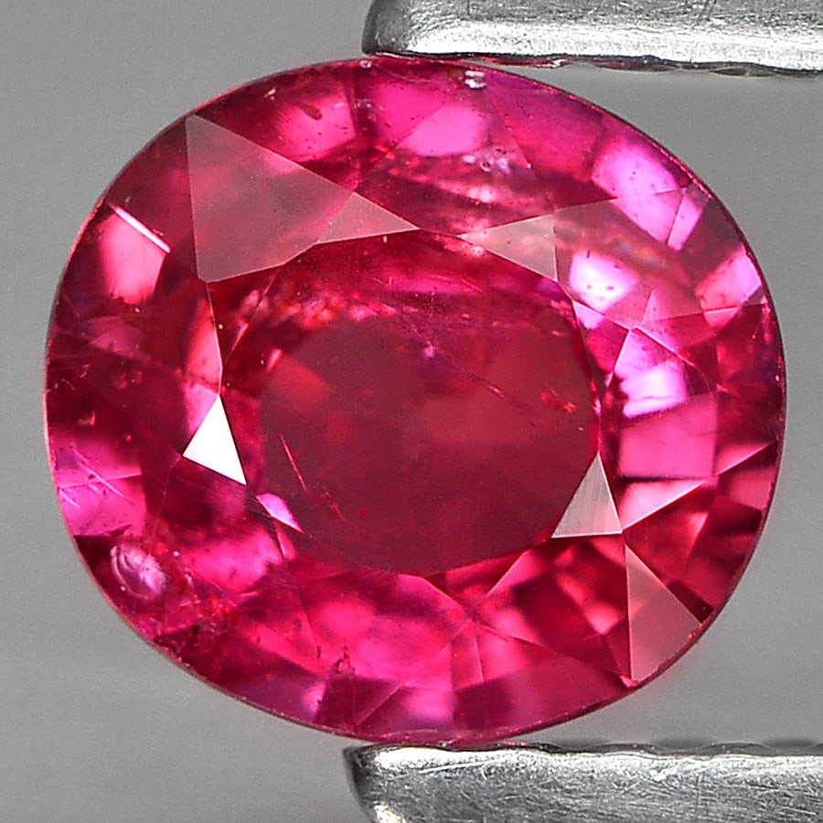 Unheated Reddish Pink Natural Ruby 0.78 Ct. Oval Shape 6 x 5.5 Mm. Gemstone From Tanzania (1 of 3)