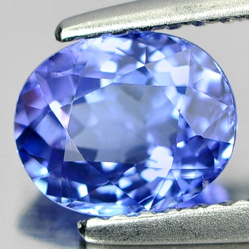 Violetish Blue Natural Tanzanite 1.11 Ct. VVS Oval Shape 7 x 5.7 Mm. Gemstone From Tanzania (1 of 3)