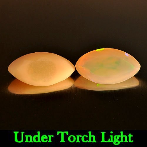 Natural Multi Color Play Of Colour Opal 1.53 Ct. 2 Pcs. Marquise Shape 11.2 x 5.6 Mm Gemstone From (1 of 3)