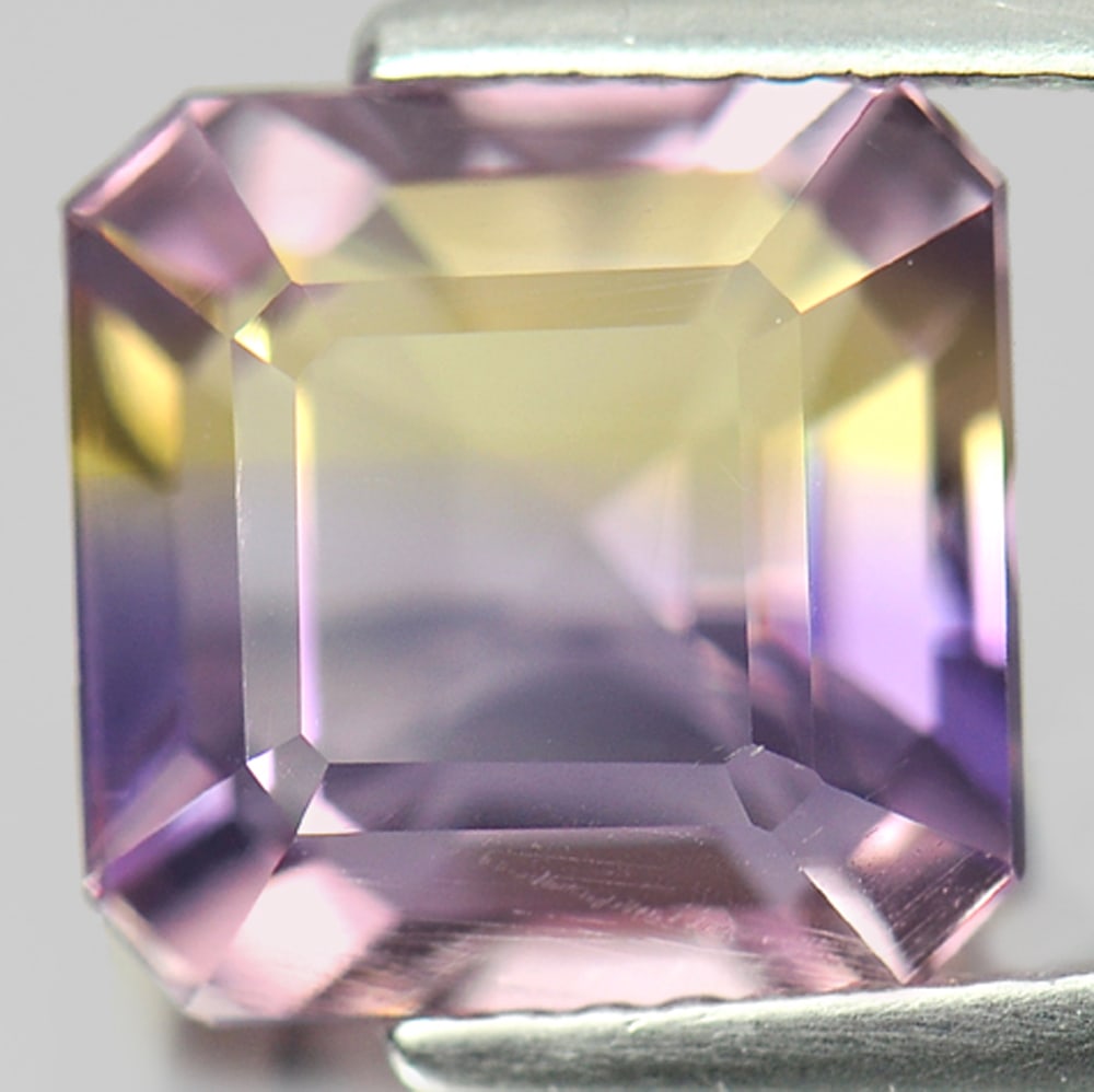 Natural Bi Color Ametrine 4.38 Ct. VVS Octagon Shape 9.2 x 9 Mm. Gemstone From Bolivia (1 of 3)