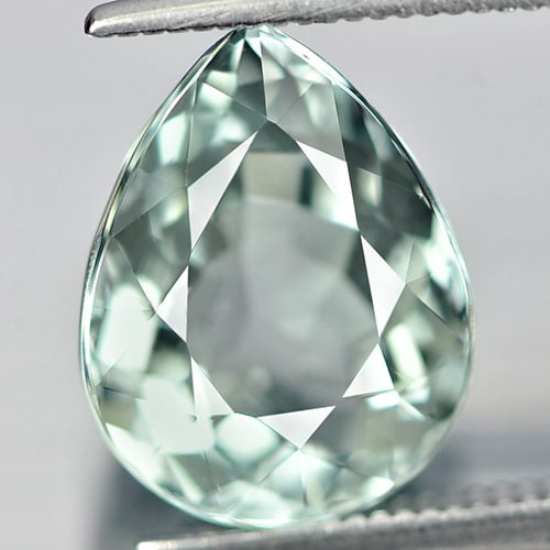 Natural Light Green Tourmaline 4.98 Ct. VVS Pear Shape 12.4 x 9.6 Mm. Gemstone From Nigeria (1 of 3)