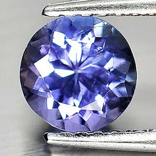 Natural Violetish Blue Tanzanite 0.95 Ct. Round Shape 6 Mm. Gemstone From Tanzania (1 of 3)