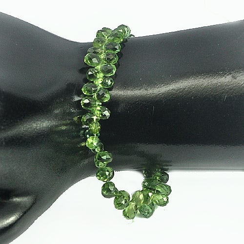 Natural Green Apatite Beads 57.85 Ct. Length 8 Inch Briolette Cut 6.8 x 4.7 Mm. (1 of 3)