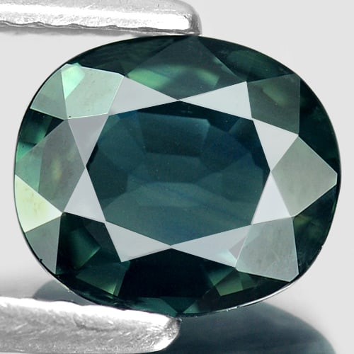 Natural Bluish Green Sapphire 1.47 Ct. Oval Shape 7.6 x 6.5 Mm Gemstone From Thailand (1 of 3)