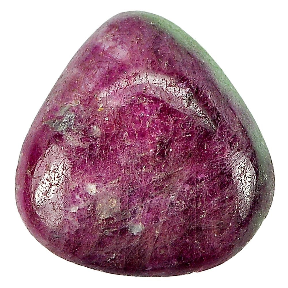Natural Red Green Ruby in Zoisite 10.33 Ct. Pear Cabochon Shape 17.4 x 16.2 Mm. Gemstone From (1 of 3)