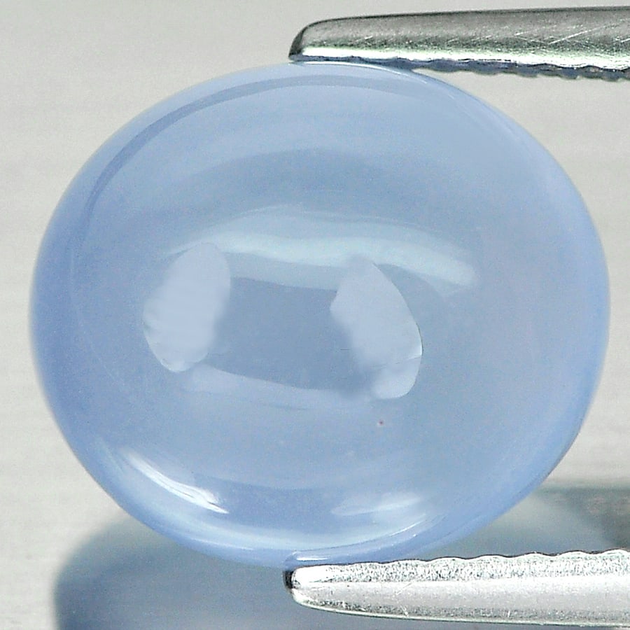 Natural Lavender Chalcedony 6.24 Ct. Oval Cabochon Shape 11.7 x 10.2 Mm. Unheated Gemstone: Product ID: 801501941 Product Name: Natural Chalcedony Weight: 6.24 CT. Size: 11.7 x 10.2 x 7.2 MM. Shape: Oval Cabochon Color: Lavender Clarity:Semi - Transparent Luster: Good Gems Origin: Russia Tre