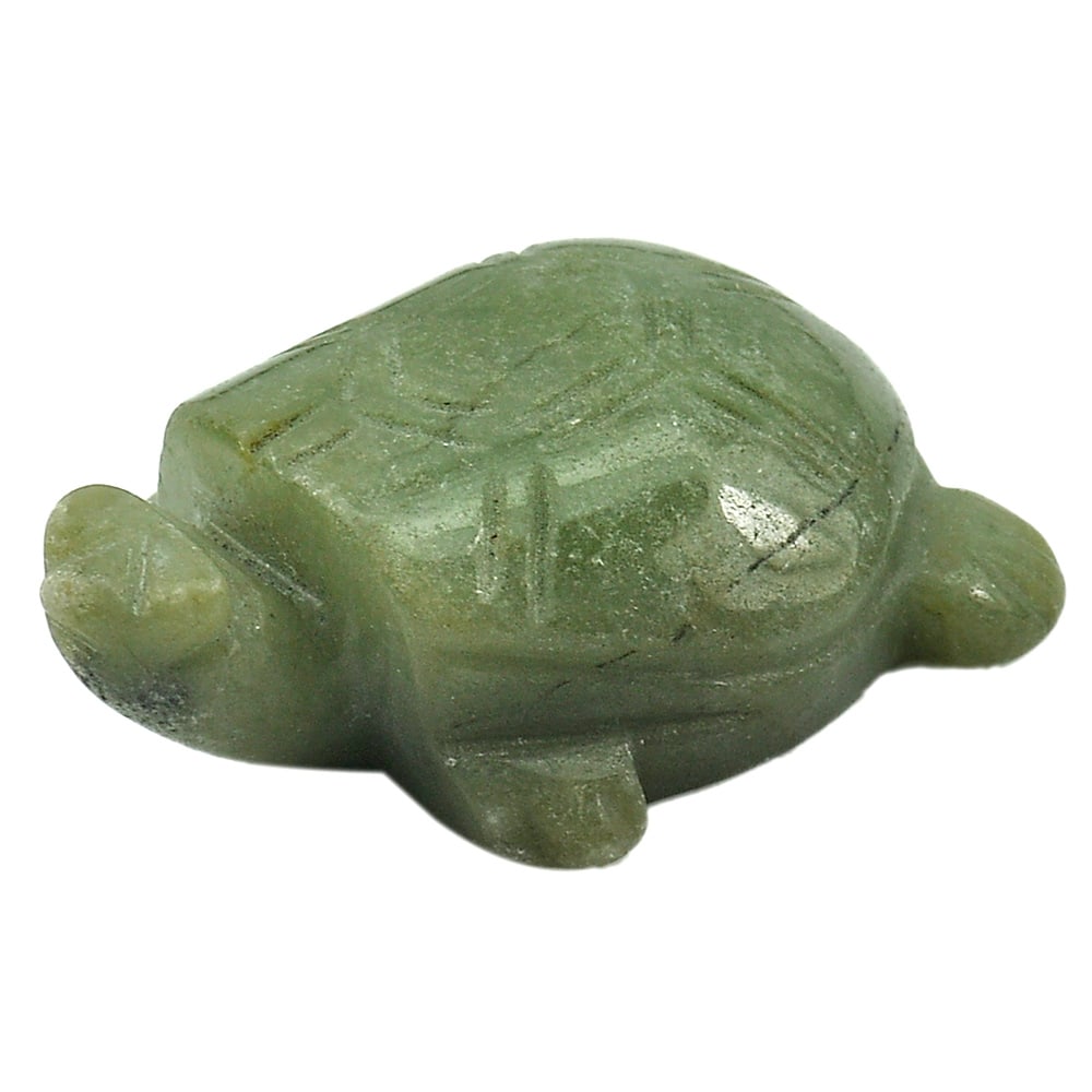 Natural Green Jade 245.03 Ct. Turtle Carving Size 48 x 36 Mm. Unheated Gemstone (1 of 3)