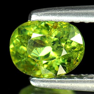 Natural Green Demantoid Garnet 1.12 Ct. Oval Shape 6.6 x 5 Mm. Gemstone From Madagascar: Product ID: 802924257 Product Name: Natural Demantoid Weight: 1.12 CT. Size: 6.6 x 5 x 4 MM. Shape: Oval Color: Green Clarity:SI Luster: Good Gems Origin: Mardagascar Treatment: Unheated Crystal Struc
