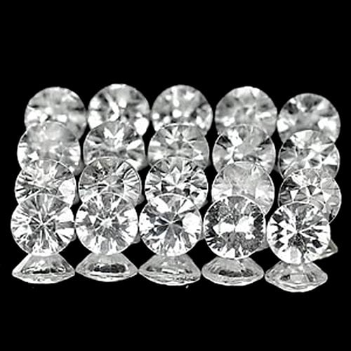 Natural White Zircon 7.40 Ct. 20 Pcs. VVS Round Diamond Cut 4.2 Mm. Gemstones From Cambodia: Product ID: 807722174 / Product Name: Natural Zircon / Weight: 7.40 CT. / Size: 4.2 x 4.2 x 2.5 MM. / Shape: Round Diamond Cut / Color: White / Clarity:VVS / Luster: Very Good / Gems Origin: Cambodia