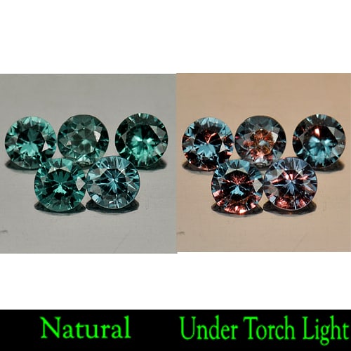 Natural Color Change Garnet 0.78 Ct. 5 Pcs. VVS Round Diamond Cut 3.2 Mm Gemstone From Nigeria (1 of 3)