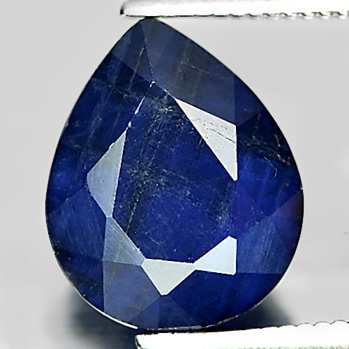 Natural Blue Diffusion Sapphire 3.92 Ct. Pear Shape 10.9 x 8.9 Mm Gemstone From Madagascar (1 of 3)