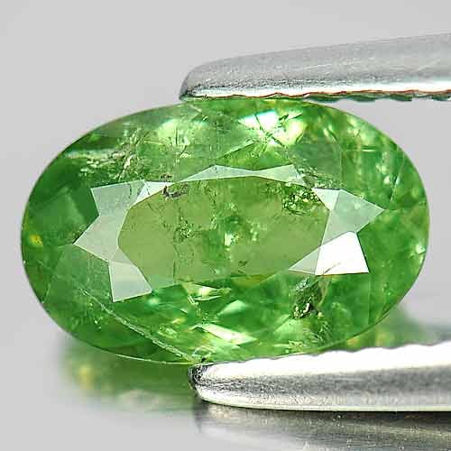 Natural Green Demantoid Garnet 1.55 Ct. Oval Shape 8.8 x 5.7 Mm. Gemstone From Madagascar: Product ID: 802919230 Product Name: Natural Demantoid Weight: 1.55 CT. Size: 8.8 x 5.7 x 3.4 MM. Shape: Oval Color: Green Clarity:SI Luster: Good Gems Origin: Madagascar , Africa Treatment: Unheated C