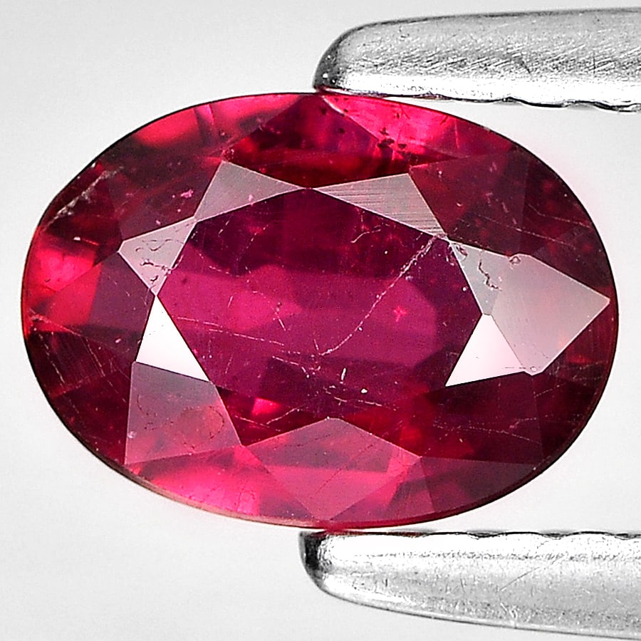 Natural Purplish Red Ruby 1.02 Ct. Oval Shape 7 x 5 Mm Gemstone From Madagascar (1 of 3)