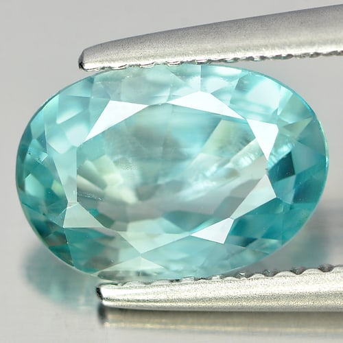 Natural Blue Zircon 2.28 Ct. Oval Shape 9.7 x 6.8 Mm Gemstone From Cambodia: Product ID: 807720744 Product Name: Natural Zircon Weight: 2.28 CT. Size: 9.7 x 6.8 x 3.6 MM. Shape: Oval Color: Blue Clarity:SI Luster: Good Gems Origin: Cambodia Treatment: Heated Crystal Structure: