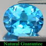 Natural Swiss Blue Topaz 4.45 Ct. VVS Oval Shape 11 x 9 Mm. Gemstone From Brazil