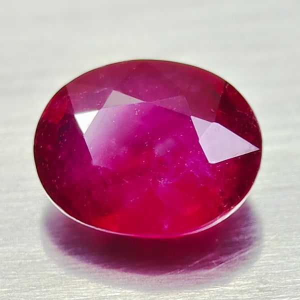 Natural Red Ruby 3.74 Ct. Oval Shape 9.7 x 7.6 Mm. Gemstone From Madagascar: Product ID: 805935029 Product Name: Natural Ruby Weight: 3.74 CT. Size: 9.7 x 7.6 MM. Shape: Oval Color: Red Clarity:VSI Luster: Good Gems Origin: Madagascar Treatment: lead glass filled Crystal Struc