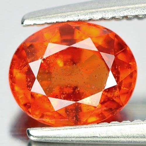 Natural Orange Songea Sapphire 1.32 Ct. Oval Shape 7 x 5.7 Mm. Gemstone From Tanzania (1 of 3)