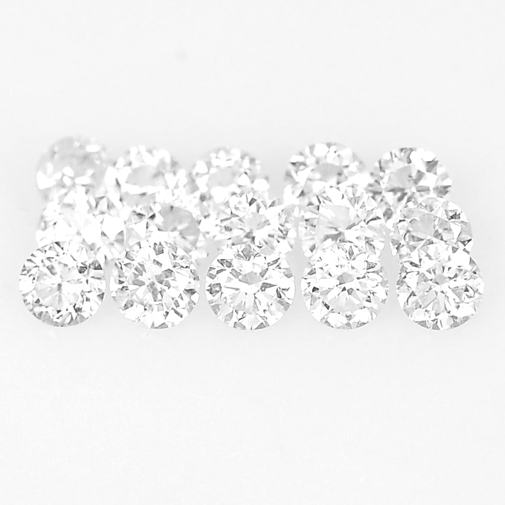 Natural Loose Diamond 0.14 Ct. 15 Pcs. Round Brilliant Cut Size 1.3 Mm. Unheated From Belgium: Product ID: 802102733 Product Name: Natural Natural Diamond Weight: 0.14 CT. Size: 1.3 x 1.3 x 0.9 MM. Shape: Round Brilliant Cut Color: White Clarity:VSI Luster: Scintillating Gems Origin: Belgium Tr