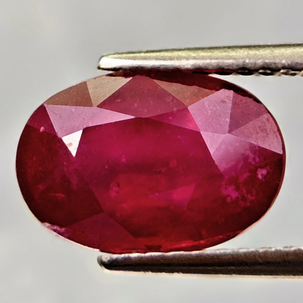 Natural Red Ruby 4.09 Ct. Oval Shape 10.5 x 7.2 Mm. Gemstone From Madagascar (1 of 3)