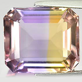 Natural Bi Color Ametrine 11.67 Ct. VVS Octagon Shape 14.7 x 12.8 Mm. Gemstone From Bolivia (1 of 3)