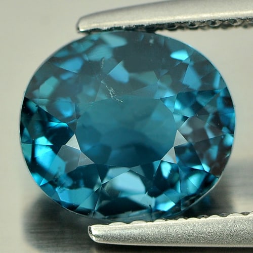 Natural London Blue Topaz 2.64 Ct. Oval Shape 8.6 x 7.7 Mm Gemstone From Brazil (1 of 3)